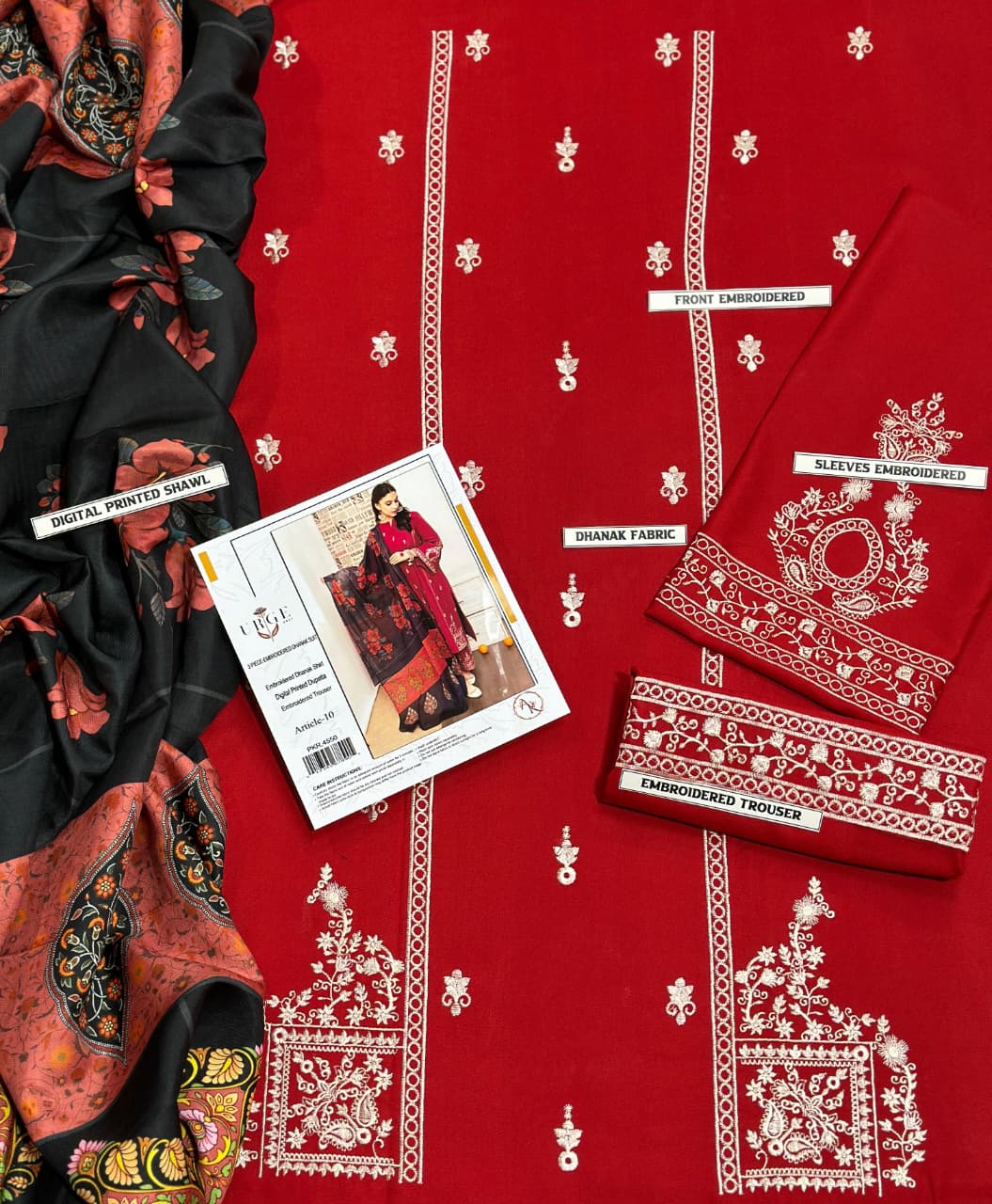 DHANAK 3PC EMBROIDERED 003