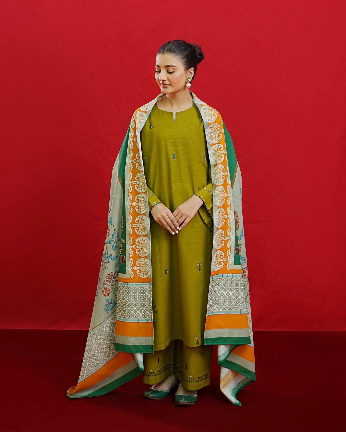 DHANAK 3PC EMBROIDERED 002