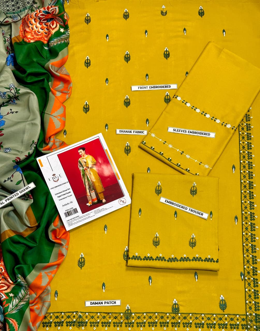 DHANAK 3PC EMBROIDERED 002