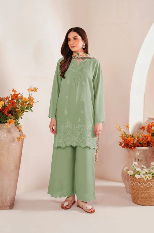 🌸 WINTER'S COLLECTION 🌸  🟥 BRAND NAME : SAPPHIRE 🟨 CATEGORY : DHANAK 3PC EMBROIDERED (004)